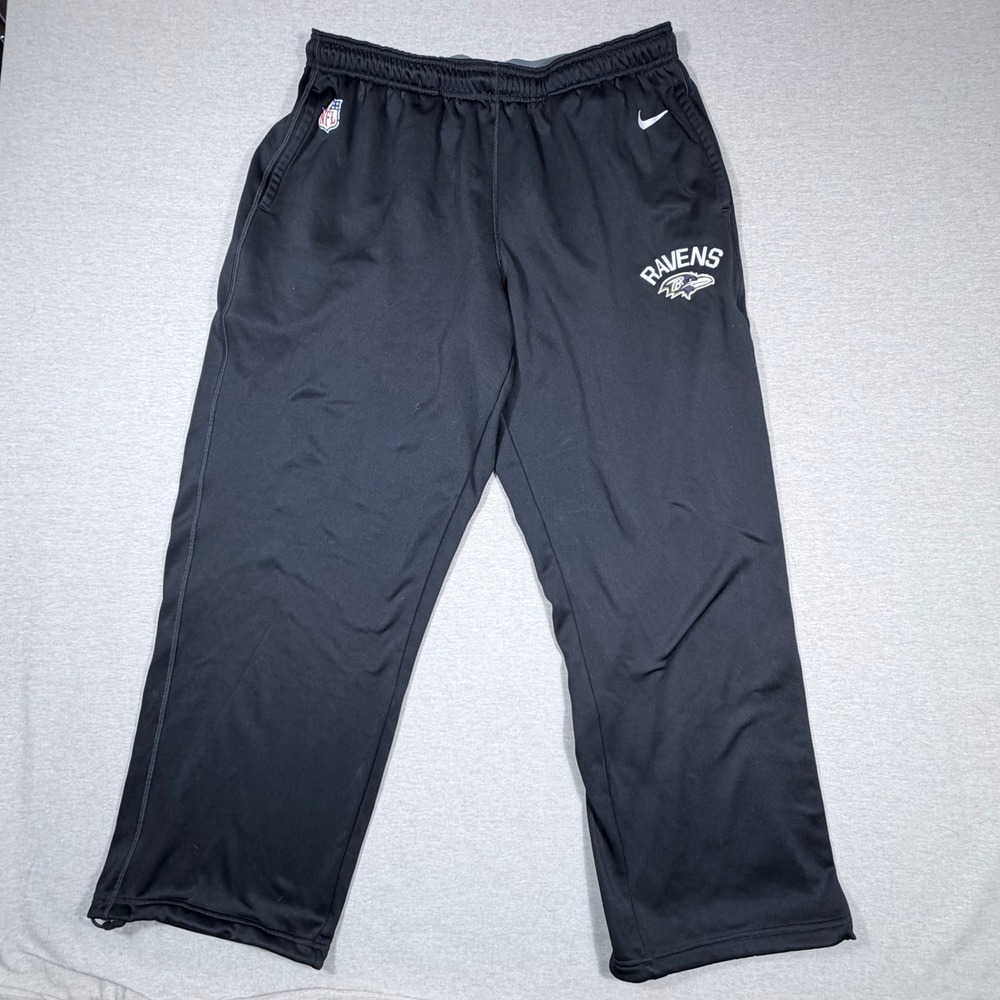 Nike Baltimore Ravens NFL Onfield Therma-FIT Pants Mens XXL Black Sweatpants